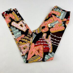 LuLaRoe  Multi Color Leggings One Size NEW Glazed Donuts